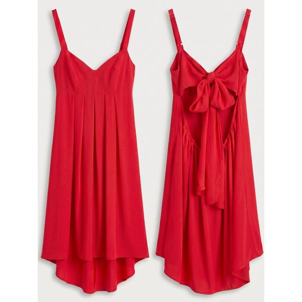Amanda Uprichard Vibrant Red High-Low Mini Dress S
